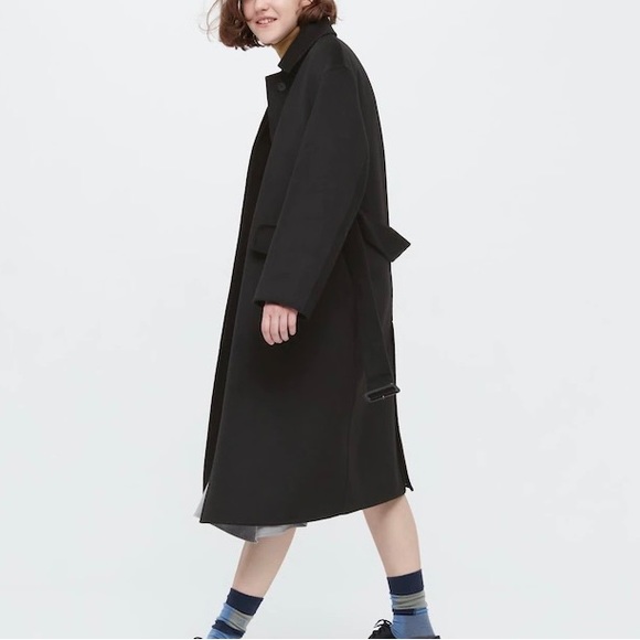 JW Anderson wool Uniqlo premium double face oversized belted coat - Picture 2 of 10